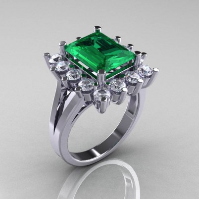 Modern-Victorian-4-Carat-Emerald-White-Sapphire-Engagement-Ring-R217-WGEMWS-P-402×402