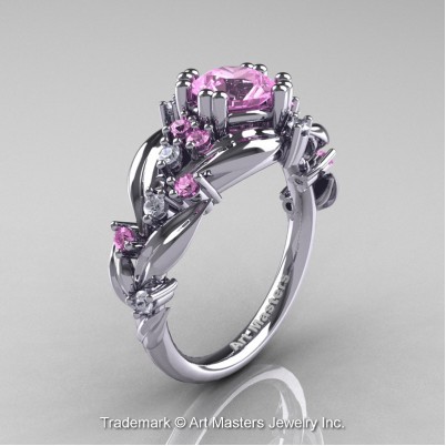 Nature-Classic-14K-White-Gold-1-0-Ct-Light-Pink-Sapphire-Diamond-Leaf-and-Vine-Engagement-Ring-R340-14KWGDLPS-P-402×402