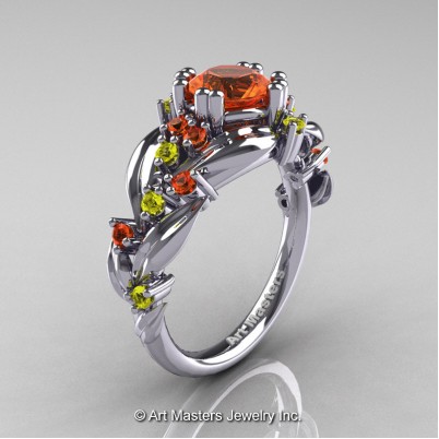 Nature-Classic-14K-White-Gold-1-0-Ct-Orange-Yellow-Sapphire-Leaf-and-Vine-Engagement-Ring-R340-14KWGOYS-P-402×402