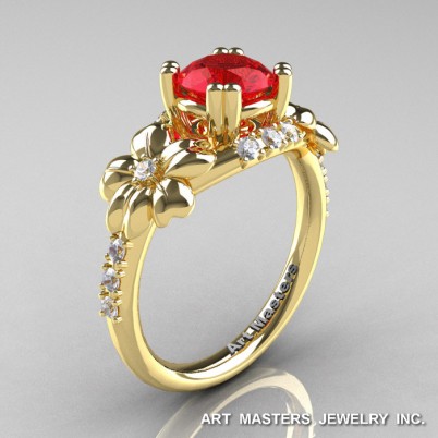 Nature-Inspired-14K-Yellow-Gold-1-0-Ct-Ruby-Diamond-Leaf-Vine-Engagement-Ring-R245-YGDR-P-402×402