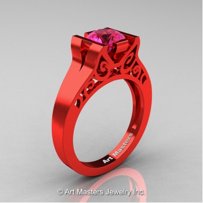 Art-Masters-Modern-Classic-14K-Red-Gold-1-Ct-Pink-Sapphire-Engagement-Ring-R36N-14KRGPS-P-402×402