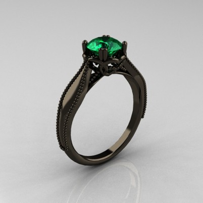 Art-Nouveau-Black-Gold-Emerald-Engagement-Ring-R207-BGEM-P-402×402