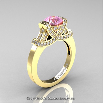 Classc-Armenian-14K-Yellow-Gold-1-0-Ct-Light-Pink-Sapphire-Diamond-Engagement-Ring-Wedding-Ring-R283-14KYGDLPS-P-402×402