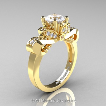 Classic-14K-Yellow-Gold-1-Carat-White-Sapphire-Diamond-Solitaire-Engagement-Ring-R323-14KYGDWS-P-402×402