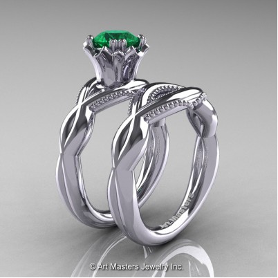 Faegheh-Modern-Classic-14K-White-Gold-1-0-Ct-Emerald-Engagement-Ring-Wedding-Band-Bridal-Set-R290S-14KWGEM-P-402×402