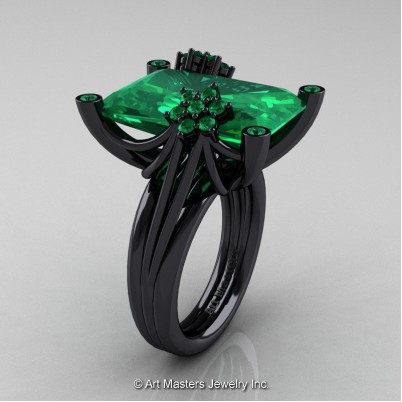 Modern-Bridal-14K-Black-Gold-Emerald-Fantasy-Cocktail-Ring-R292-14KBGEM-P-402×402