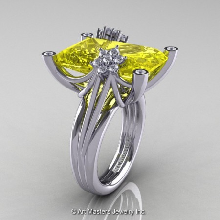 Modern-Bridal-14K-White-Gold-Radiant-Yellow-Topaz-Diamond-Fantasy-Cocktail-Ring-R292-14KWGDYT-P-700×700