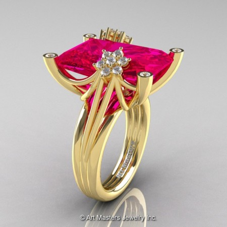 Modern-Bridal-14K-Yellow-Gold-Rose-Ruby-Diamond-Honeymoon-Cocktail-Ring-R292-14KYGDRR-P-700×700