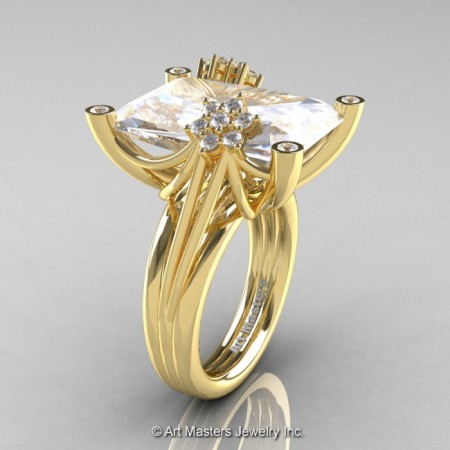 Modern-Bridal-14K-Yellow-Gold-White-Sapphire-Diamond-Honeymoon-Cocktail-Ring-R292-14KYGDWS-P-700×700 (1)