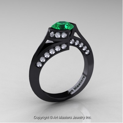 Modern-French-14K-Black-Gold-1-0-Carat-Emerald-Diamond-Engagement-Ring-Wedding-Ring-R376-14KBGDEM-P1-402×402
