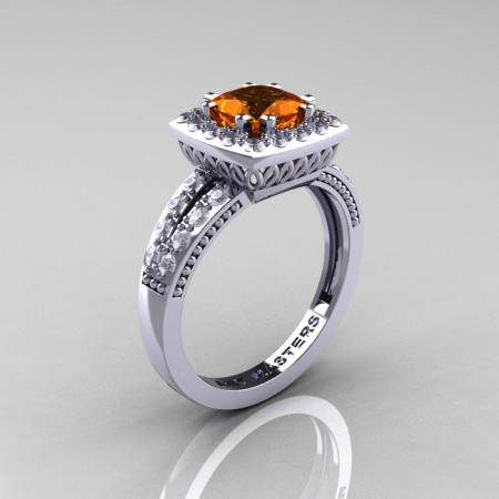 Renaissance-Classic-White-Gold-1-23-Carat-Princess-Orange-Sapphire-Diamond-Engagement-Ring-R220P-WGDOS-P-700×700