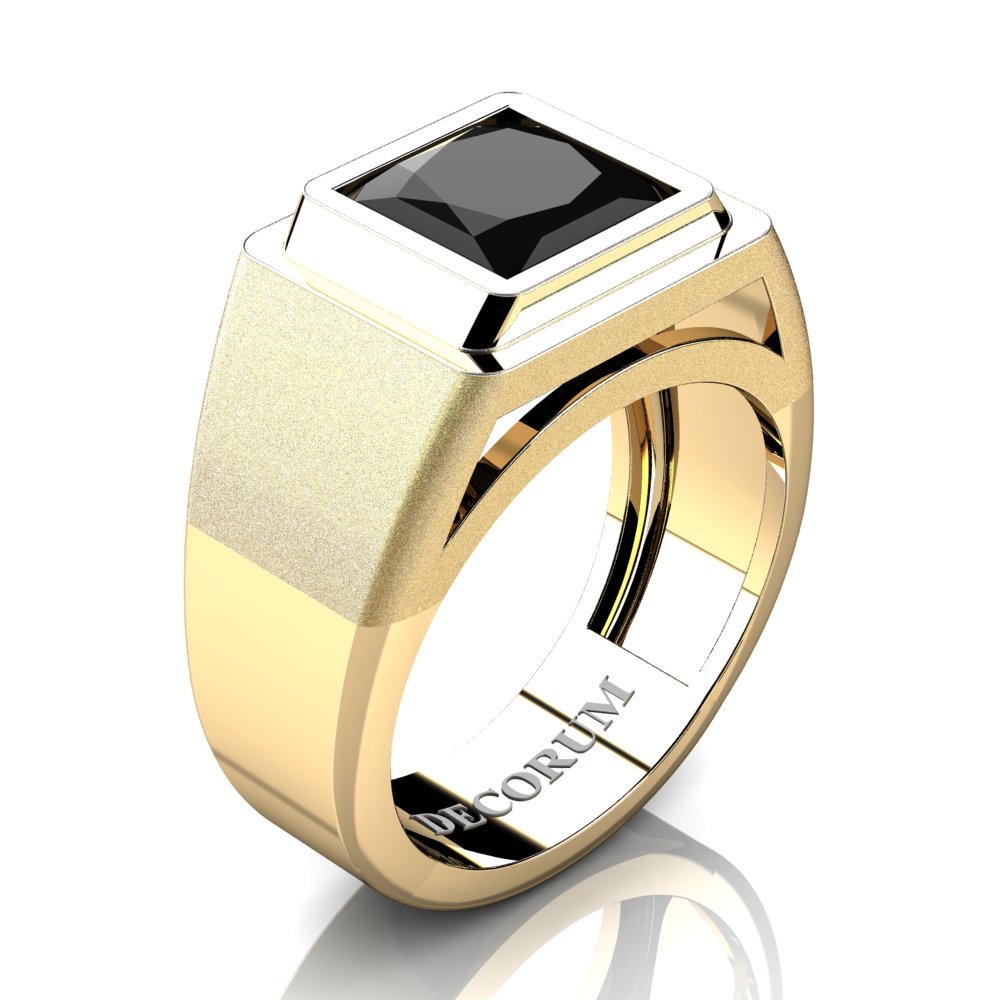 Mens 14 Karat Yellow Gold Ring with Gold Quartz from the loc | Bluestone  Jewelry | Tahoe City, CA